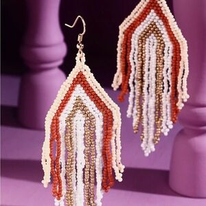 Bohemian Beaded Fringe Earrings